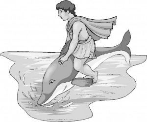 Игривый дельфин и его приятель человек (Он обязательно станет героем, когда подрастет)
